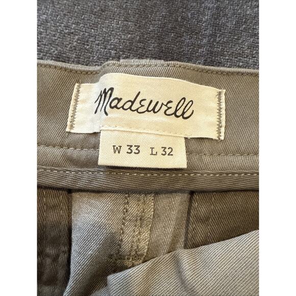 Madewell Pants Mens 33 X 32 Green Chino Khaki Athletic Slim Casual Coolmax Mens - Picture 9 of 16